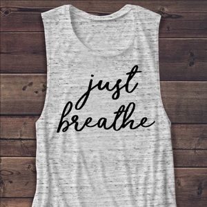 Just Breathe muscle tank